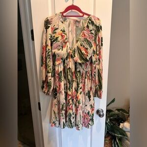 Floral Cocktail Long Sleeve Dress